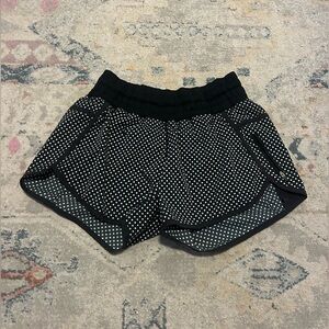 Black and white womens polkadot Lululemon shorts